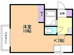 クレアコートひばりが丘 1Kの間取図画像