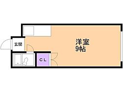 セントラルパレス ワンルームの間取図画像