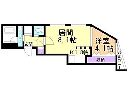 Farnestひばりが丘 1LDKの間取図画像