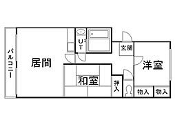 フォーレストメモリー 2LDKの間取図画像