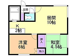 イナホアンソレイエZ 2LDKの間取図画像