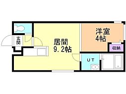 マリオットFビレッジ 1LDKの間取図画像