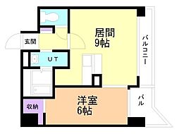 feuillesvertesAj 1LDKの間取図画像