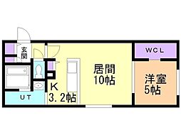 ALPHA 新札幌駅前 1LDKの間取図画像