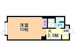藤井ビルひばりが丘 1Kの間取図画像