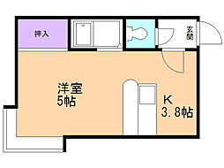 イオボヌール新札幌 1Kの間取図画像
