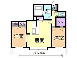 スター・ヒルズ 2LDKの間取図画像