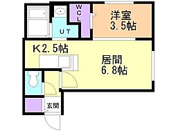 GAREAC32 1LDKの間取図画像