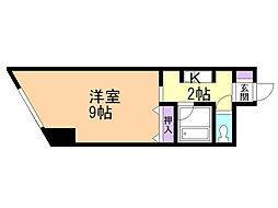 メゾンドシャンブル 1Kの間取図画像