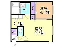 TOWA北広島 1LDKの間取図画像