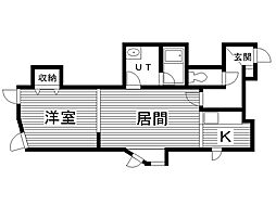 ガーデンヴィラ 1LDKの間取図画像