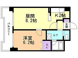 サンシティ2 1LDKの間取図画像