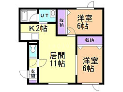 間取図画像 2LDK