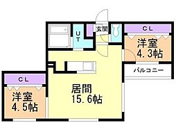 間取図画像 2LDK
