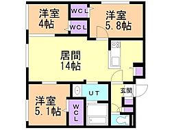 JR千歳線 北広島駅 徒歩5分 2階/-