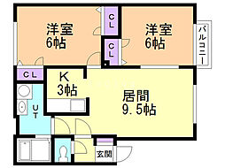 間取図画像 2LDK