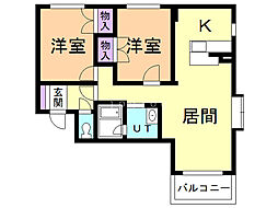 間取図画像 2LDK