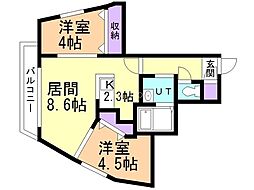 residence5C 2LDKの間取図画像