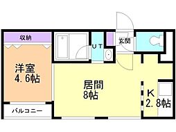 Farnestひばりが丘 1LDKの間取図画像