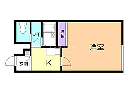 レオパレス青雲 1Kの間取図画像