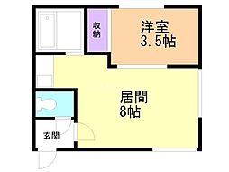 プライムハウスひばりが丘 1LDKの間取図画像