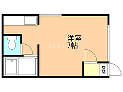 ブレス5 ワンルームの間取図画像