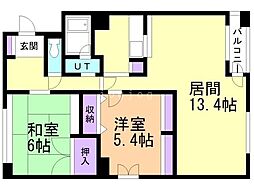 クリオパレス青葉弐番館 2LDKの間取図画像