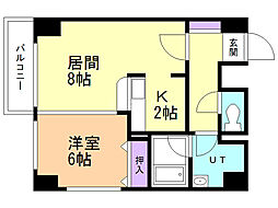 ブリッジひばりが丘 1LDKの間取図画像