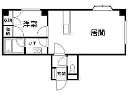 ファーストレジデンス 1DKの間取図画像