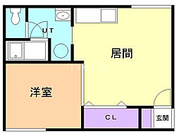 ラ・フォーレ美沢 1LDKの間取図画像