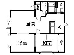 プレステージSF 2LDKの間取図画像