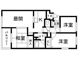 朝日プラザ新札幌 3LDKの間取図画像