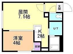 仮）ラフィーネ平岸II 4階1LDKの間取り