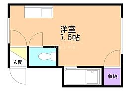 サウスヒル23 ワンルームの間取図画像
