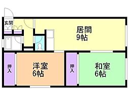丸増澄川3条ロイヤルハイツ 2LDKの間取図画像