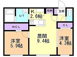 間取図画像 2LDK