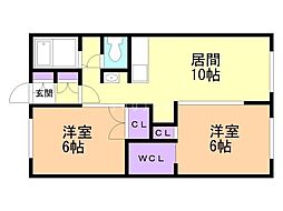 間取図画像 2LDK
