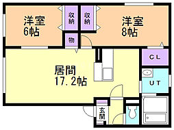 間取図画像 2LDK