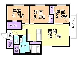間取図画像 3LDK