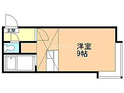 AMS中の島1-7A ワンルームの間取図画像