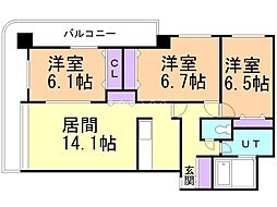 間取図画像 3LDK