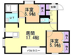 間取図画像 2LDK