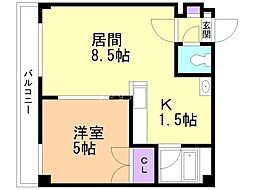 間取図画像 1LDK