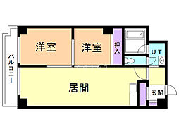 ドミローレル栗の実 2LDKの間取図画像