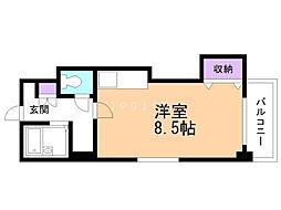 103松井ビル ワンルームの間取図画像