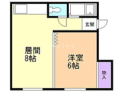 ノーブル・ハイム 1LDKの間取図画像