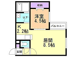 グラスマーレ5 1LDKの間取図画像