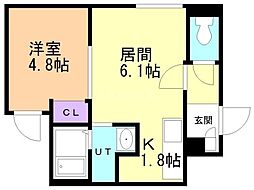 セフィーロ・フィオーレ 1LDKの間取図画像