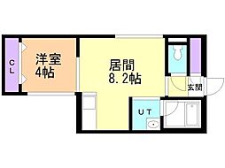 ネクステージ南平岸 1LDKの間取図画像