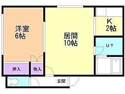 ハイツ317 1LDKの間取図画像